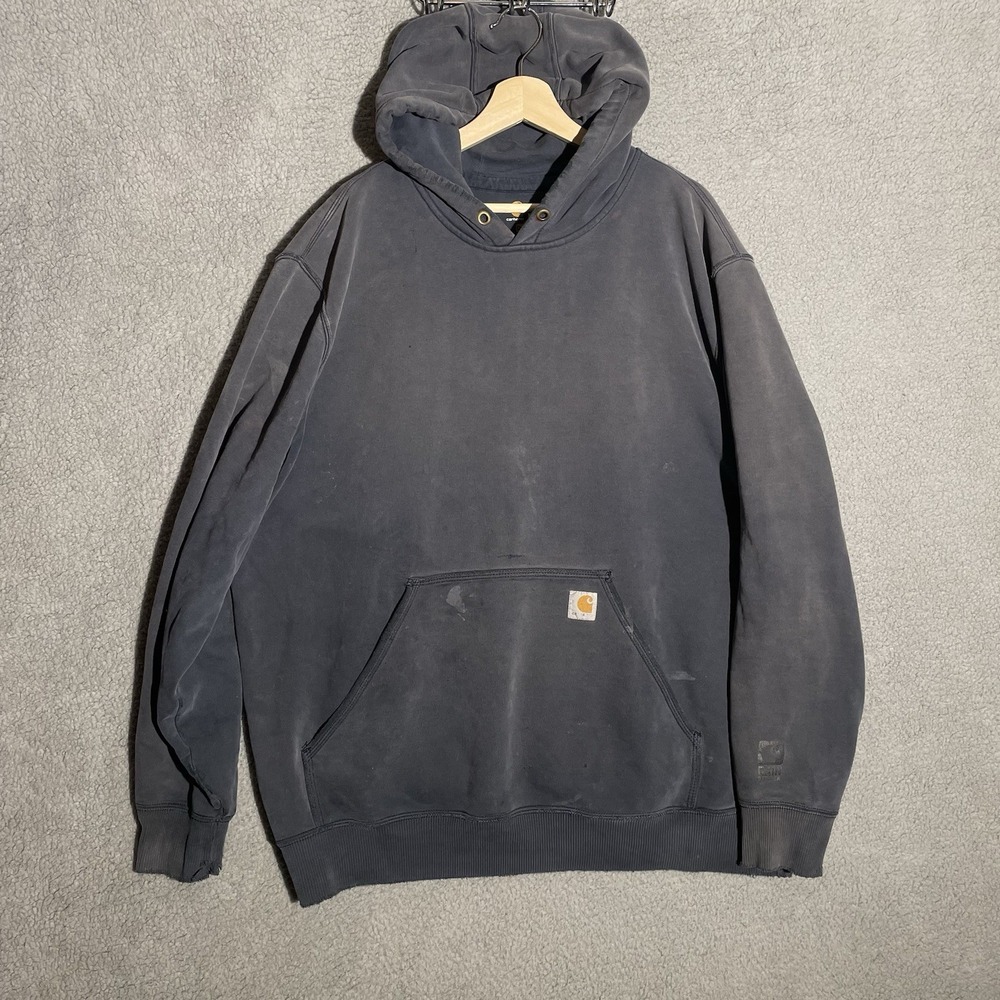Carhartt Rain Defender Hoodie Mens XL Tall Original Pullover Distressed Fade